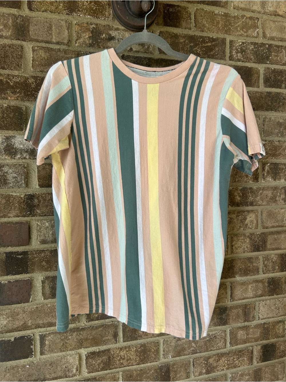 Free Planet Pastel Striped Tee | Malibu Cotton| Soft Coastal Skater Style - FLAW